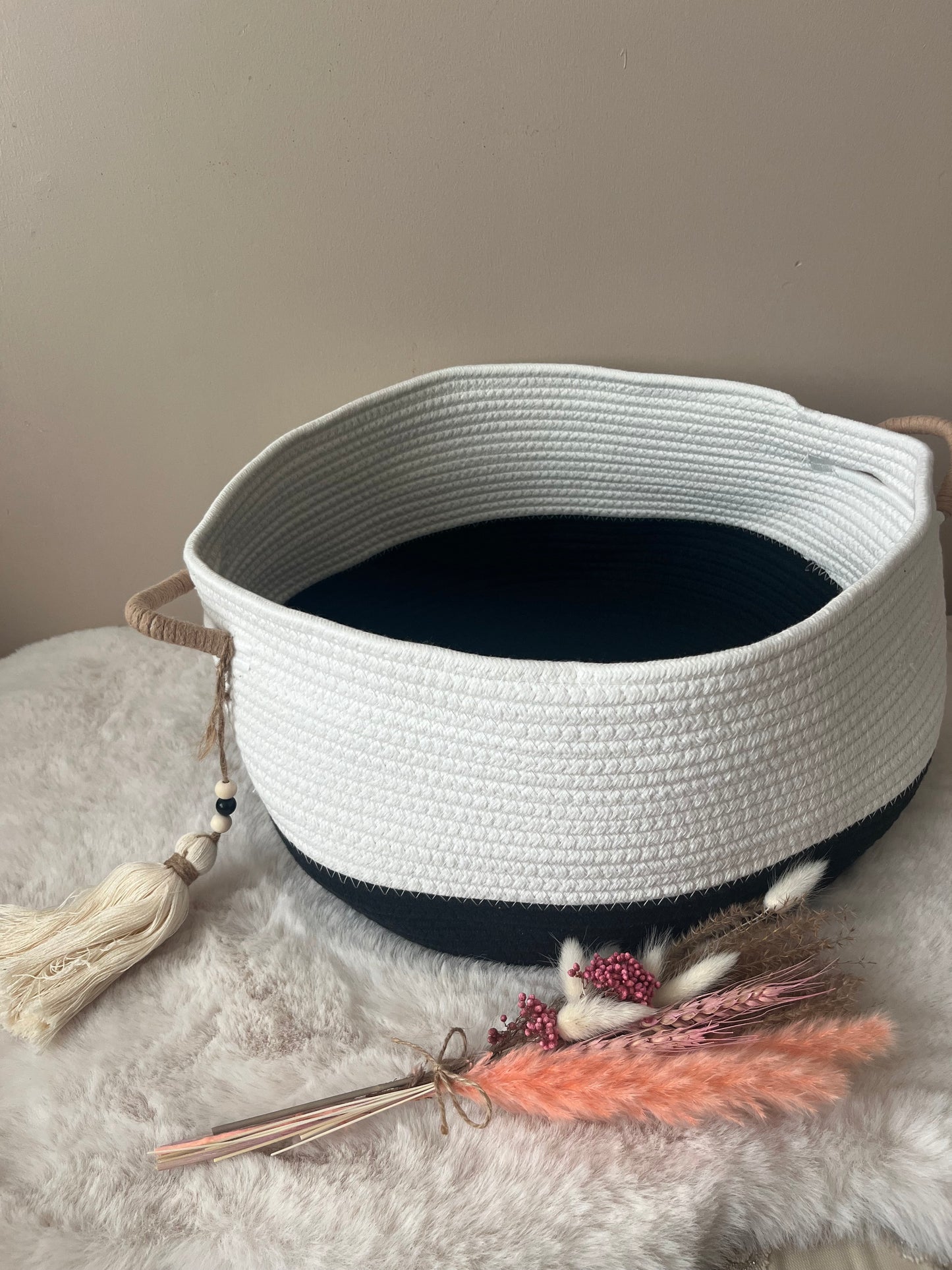 Le Grand Panier "Coton Neige" – L'Allié de votre Organisation ✨