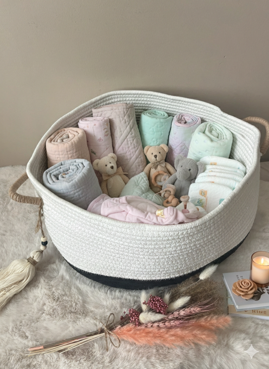 Le Grand Panier "Coton Neige" – L'Allié de votre Organisation ✨